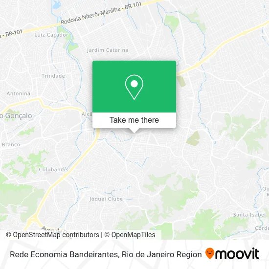 Rede Economia Bandeirantes map