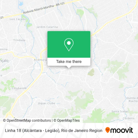 Linha 18 (Alcântara - Legião) map