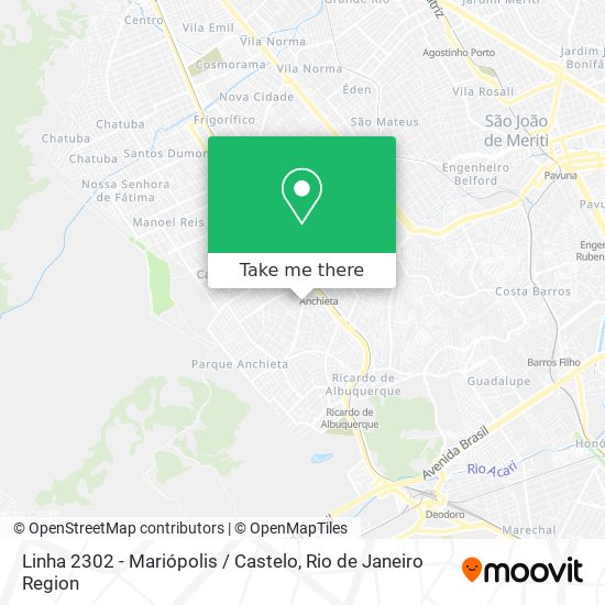 Linha 2302 - Mariópolis / Castelo map