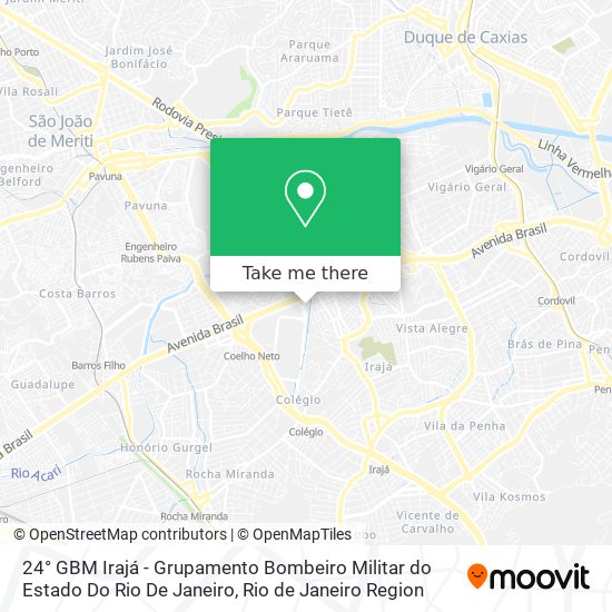 24° GBM Irajá - Grupamento Bombeiro Militar do Estado Do Rio De Janeiro map