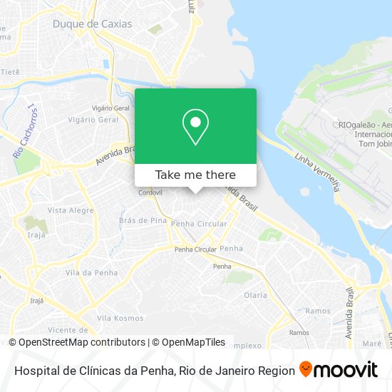 Hospital de Clínicas da Penha map