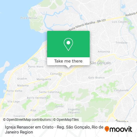 Igreja Renascer em Cristo - Reg. São Gonçalo map