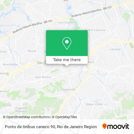 Ponto de ônibus caneco 90 map
