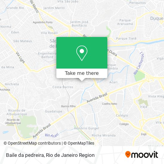 Baile da pedreira map
