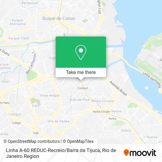 Linha A-60 REDUC-Recreio / Barra da Tijuca map