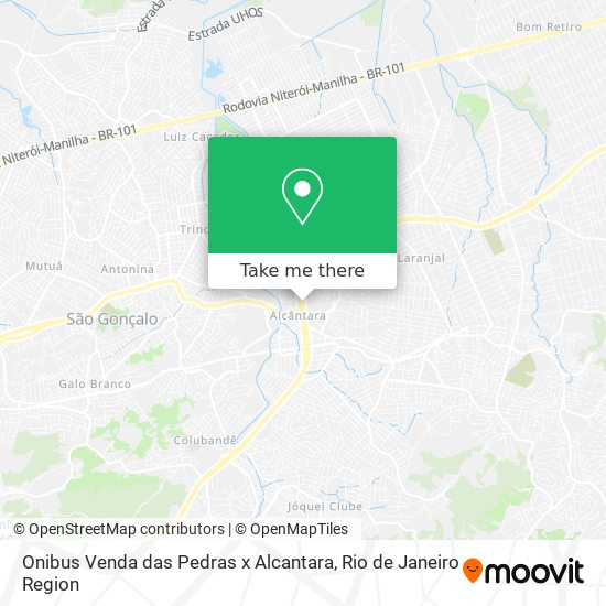 Mapa Onibus Venda das Pedras x Alcantara