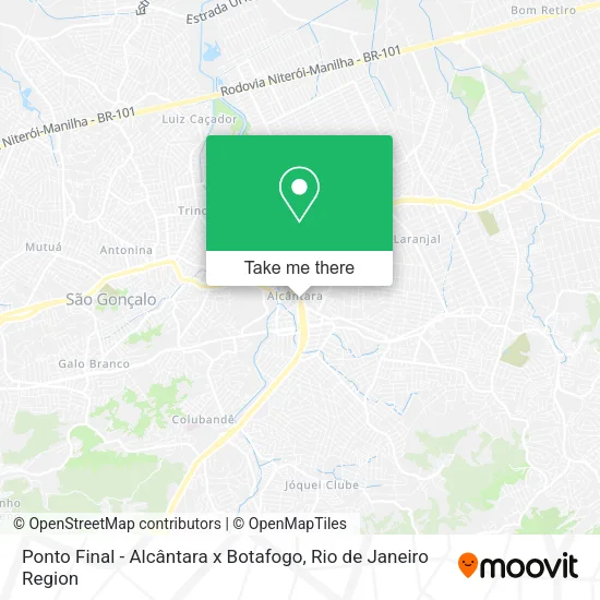 Mapa Ponto Final - Alcântara x Botafogo