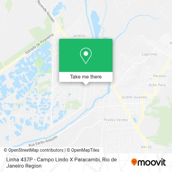 Linha 437P - Campo Lindo X Paracambi map