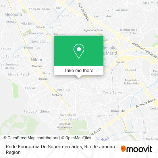 Rede Economia De Supermercados map