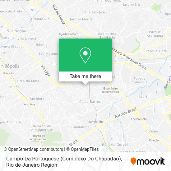 Campo Da Portuguese (Complexo Do Chapadão) map