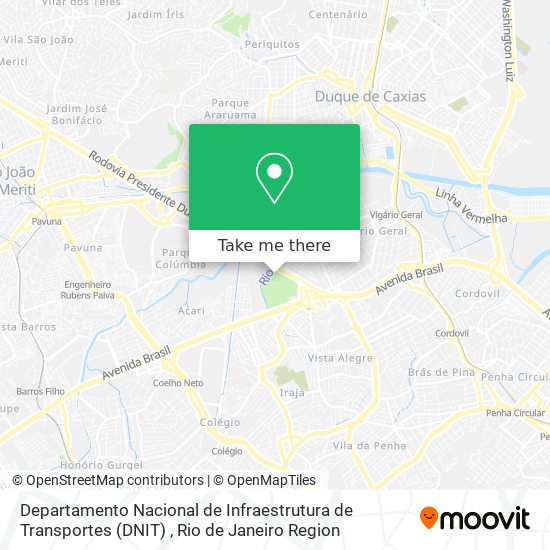 Departamento Nacional de Infraestrutura de Transportes (DNIT) map