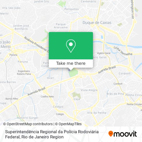 Mapa Superintendência Regional da Polícia Rodoviária Federal