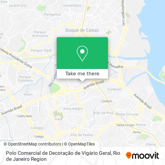 Mapa Polo Comercial de Decoração de Vigário Geral