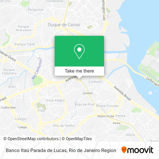 Banco Itaú Parada de Lucas map
