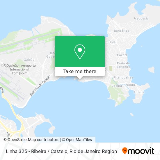 Mapa Linha 325 - Ribeira / Castelo