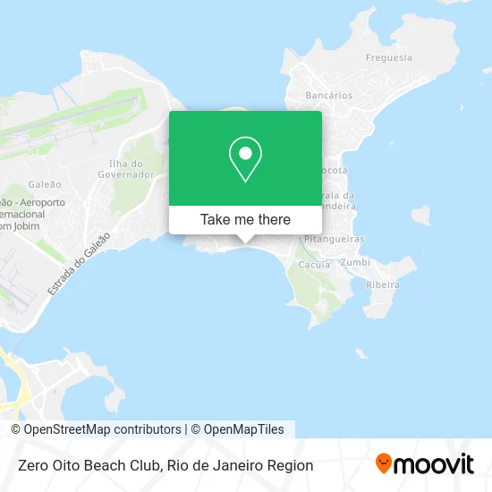 Zero Oito Beach Club map
