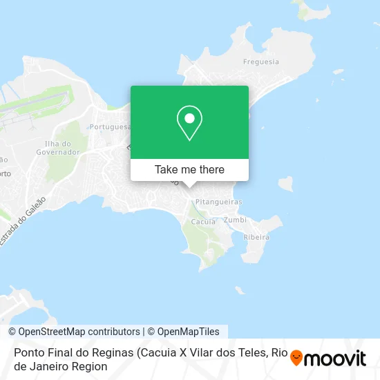 Ponto Final do Reginas map