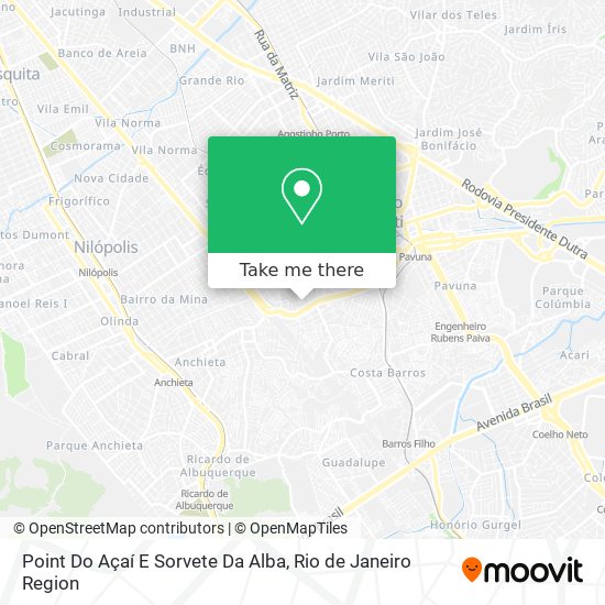 Point Do Açaí E Sorvete Da Alba map