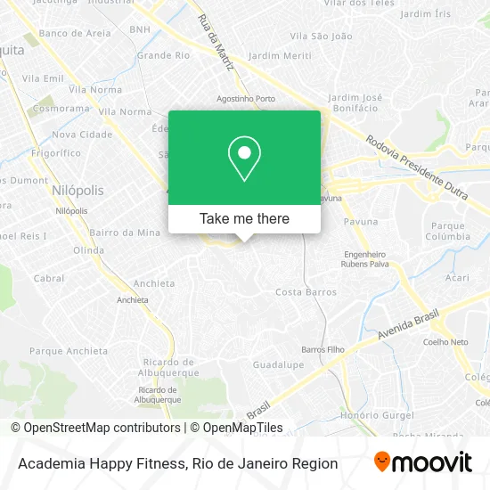 Academia Happy Fitness map