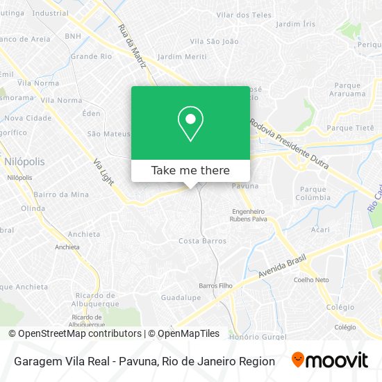 Garagem Vila Real - Pavuna map
