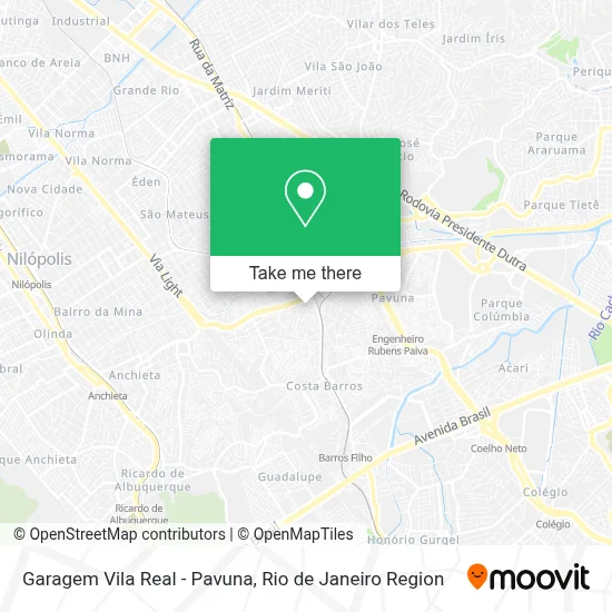 Garagem Vila Real - Pavuna map
