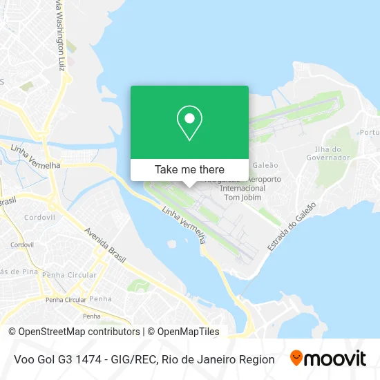 Voo Gol G3 1474 - GIG/REC map