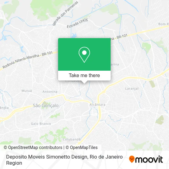 Deposito Moveis Simonetto Design map