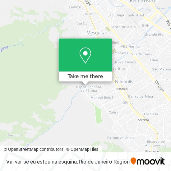 Vai ver se eu estou na esquina map