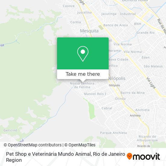 Mapa Pet Shop e Veterinária Mundo Animal