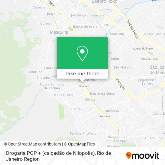 Mapa Drogaria POP + (calçadão de Nilopolis)