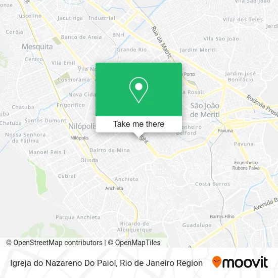 Igreja do Nazareno Do Paiol map