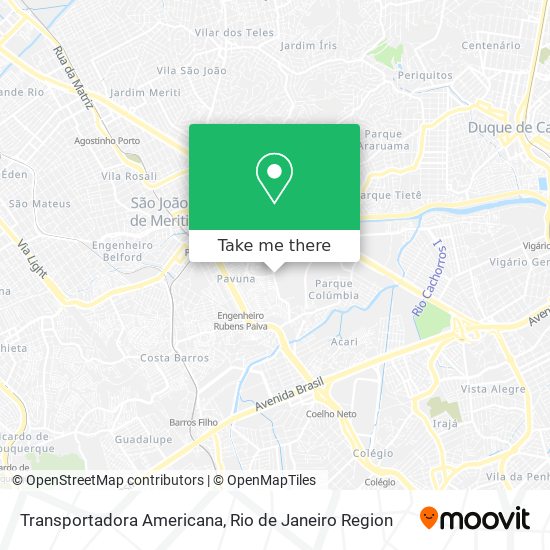 Mapa Transportadora Americana