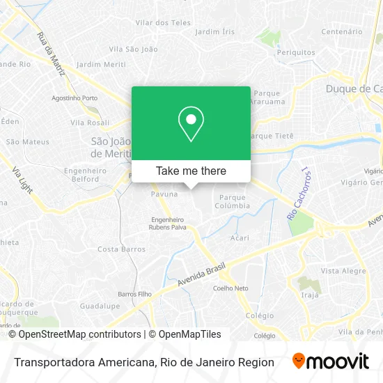 Transportadora Americana map