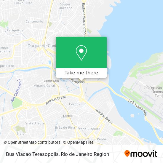 Bus Viacao Teresopolis map