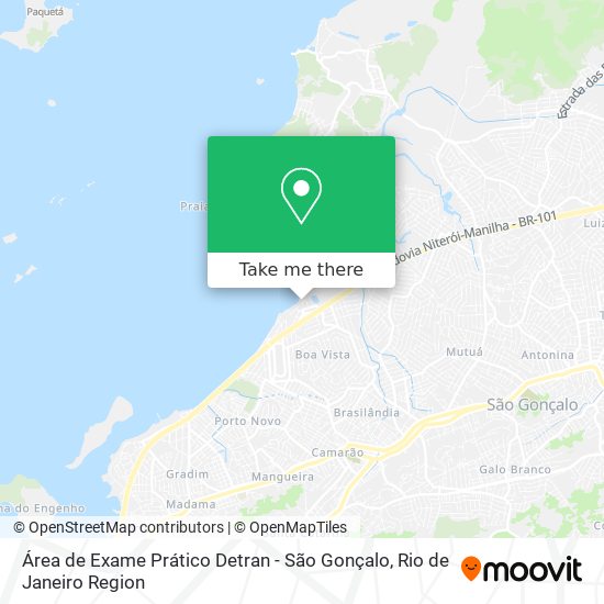 Área de Exame Prático Detran - São Gonçalo map