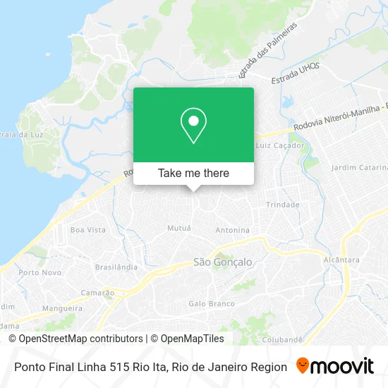 Ponto Final Linha 515 Rio Ita map