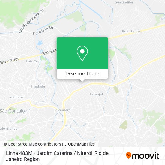 Mapa Linha 483M - Jardim Catarina / Niterói