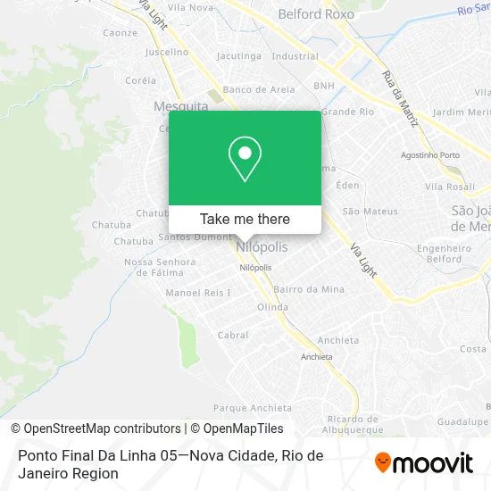 Ponto Final Da Linha 05—Nova Cidade map