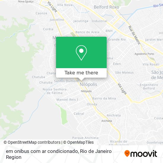 Mapa em onibus com ar condicionado