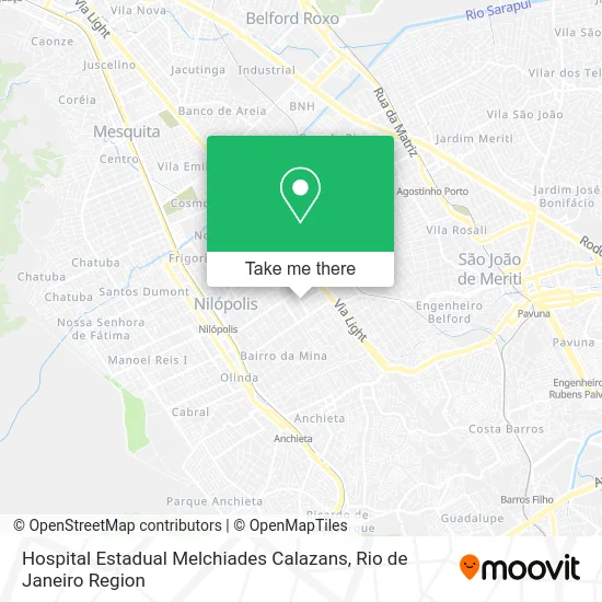 Hospital Estadual Melchiades Calazans map