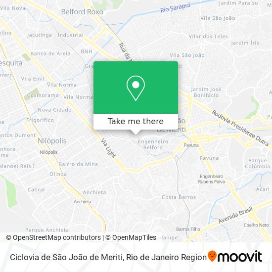 Ciclovia de São João de Meriti map