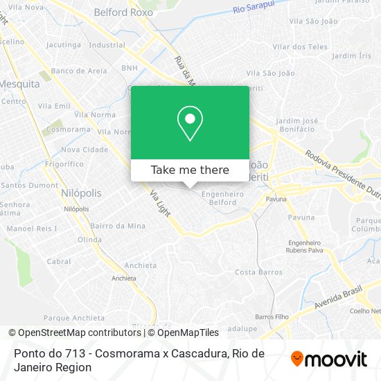 Ponto do 713 - Cosmorama x Cascadura map