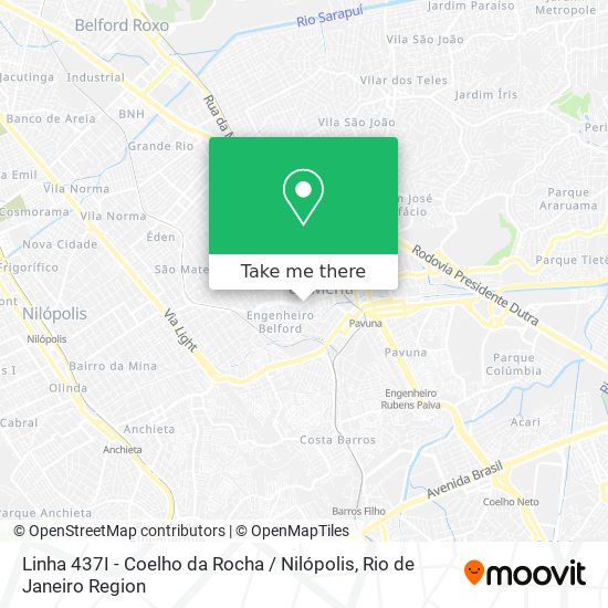 Linha 437I - Coelho da Rocha / Nilópolis map