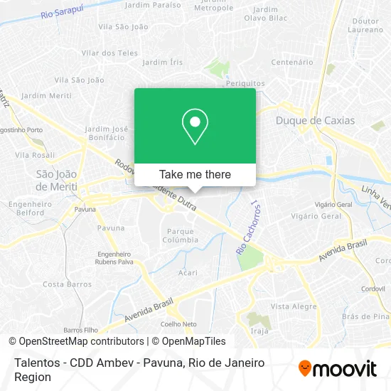 Talentos - CDD Ambev - Pavuna map