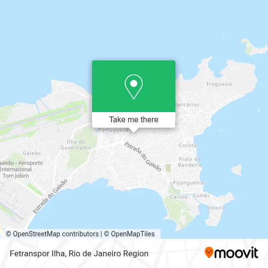 Fetranspor Ilha map