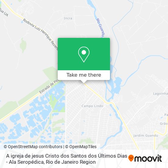 Mapa A igreja de jesus Cristo dos Santos dos Últimos Dias - Ala Seropédica