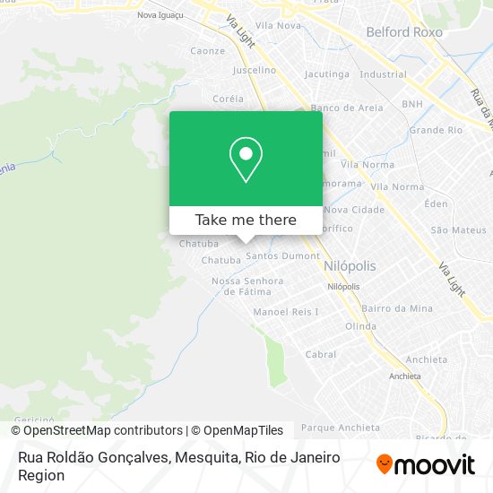 Mapa Rua Roldão Gonçalves, Mesquita