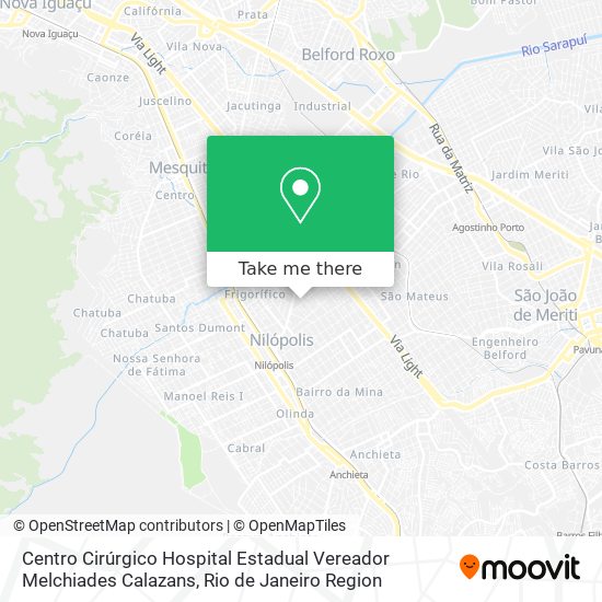 Mapa Centro Cirúrgico Hospital Estadual Vereador Melchiades Calazans