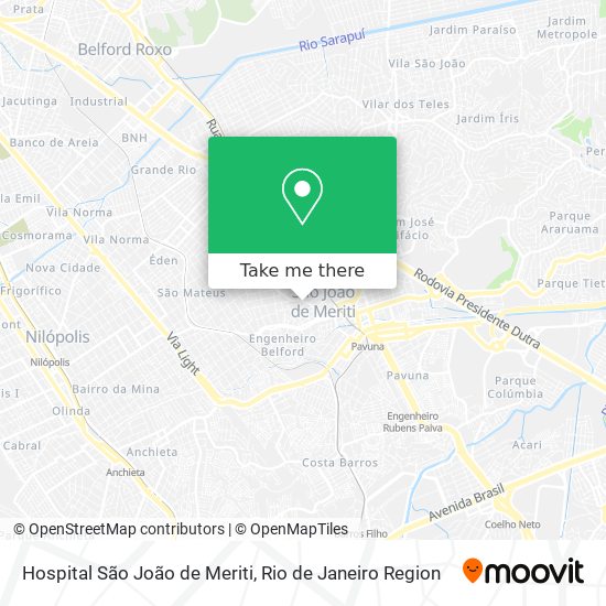 Hospital São João de Meriti map