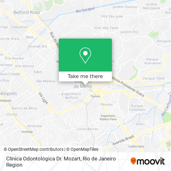 Clínica Odontológica Dr. Mozart map